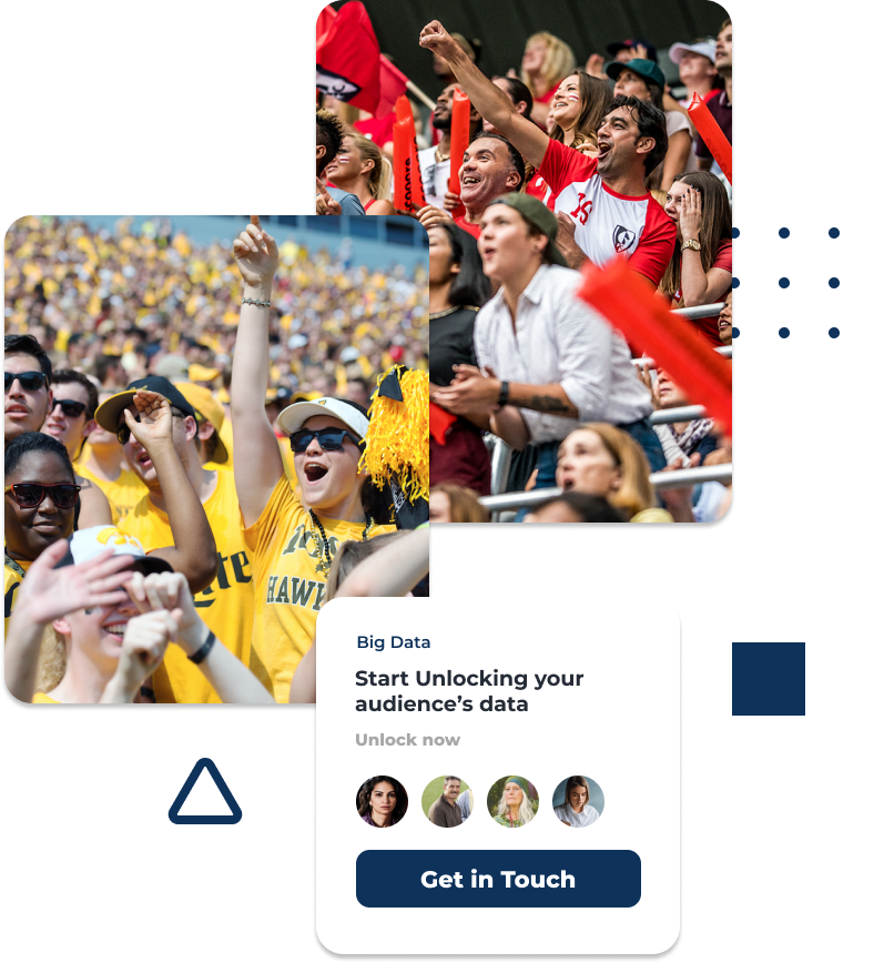 Crowd Scenes with the text 'Start unlocking your audience' data' shown in a separate bubble
